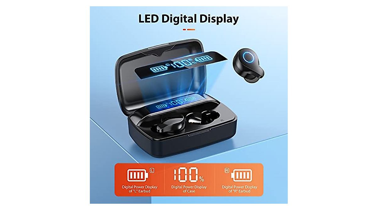 PIFFA Wireless Earbuds - 132H Playtime & IPX5 Waterproof