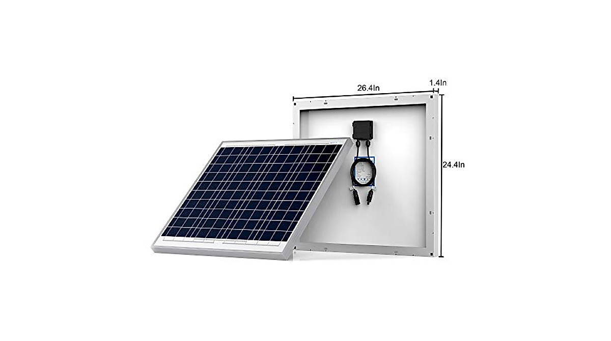 ACOPOWER 60W Solar Panel for Off-Grid Battery Charging | High Efficiency
