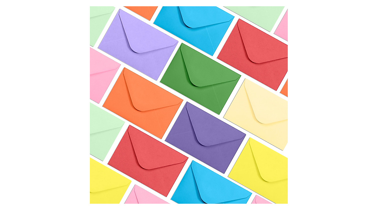 Small Envelopes, 100-Count Mini Envelopes For Gift Cards, Business Cards & Notes, Gold & Silver, 50 Each, 10.16 X 6.9 Cm - View #3