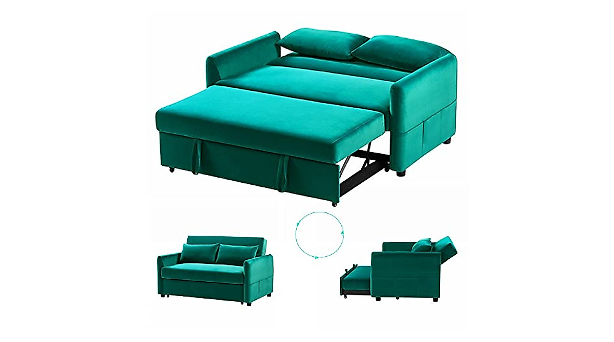 Gynsseh 3 in 1 Convertible Sleeper Sofa Bed