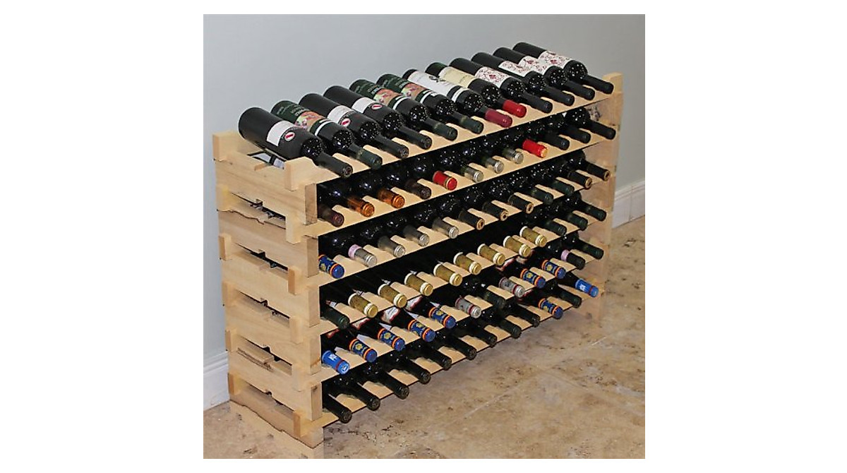 Modular Stackable Wine Rack for 72 Bottles