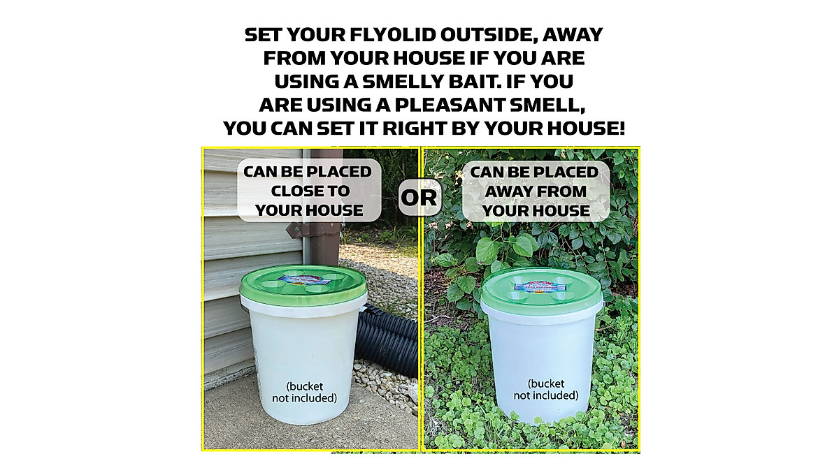 Billy-Bob 5 Gallon Bucket Fly Lid - Effective Fly Trap