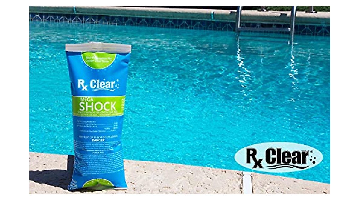 Rx Clear Mega Shock Pool Shock - Kills Algae & Sanitizes