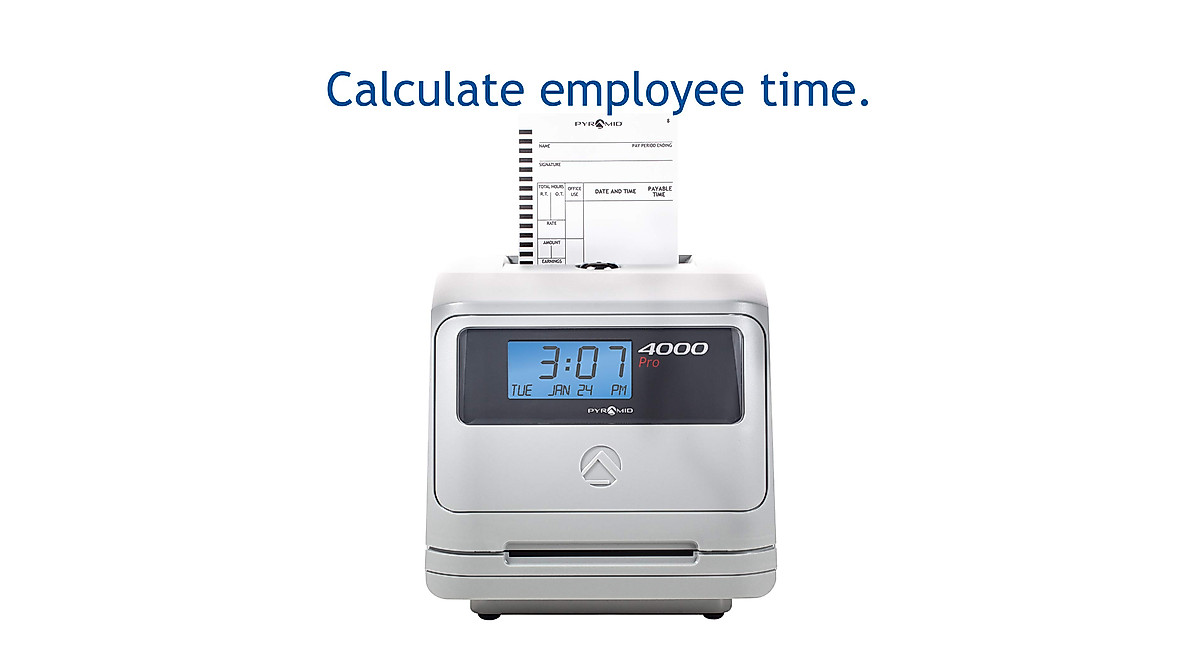 Pyramid Model 4000 Pro Auto Totaling Time Clock for SMBs