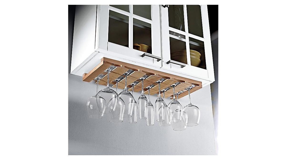 J.K. Adams Maple Stemware Rack - Organize 18 Glasses with Elegance