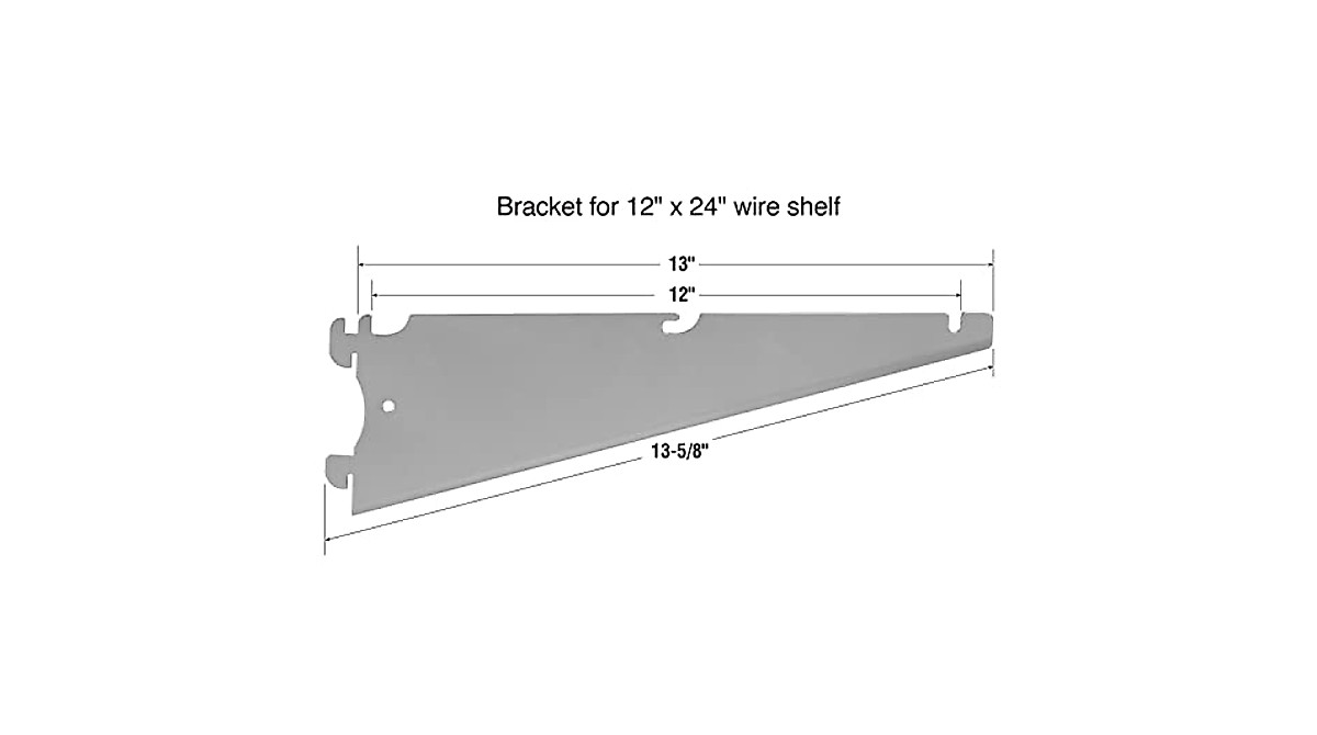 AllSpace 12-Inch Wire Shelf Bracket | Heavy-Duty Garage & Storage