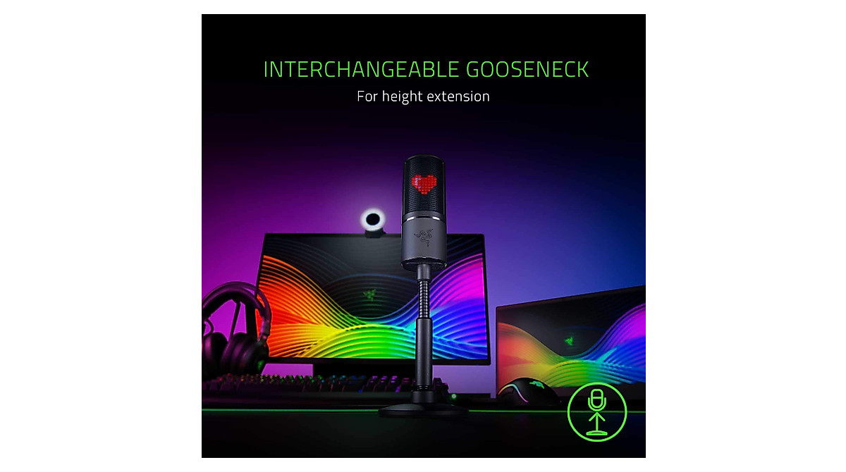 Razer Seiren Emote Microphone - Interactive Streaming Condenser Mic