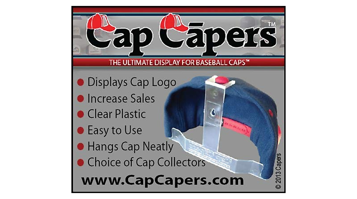 Cap Capers Baseball Cap Wall Display - Organize & Showcase Your Caps