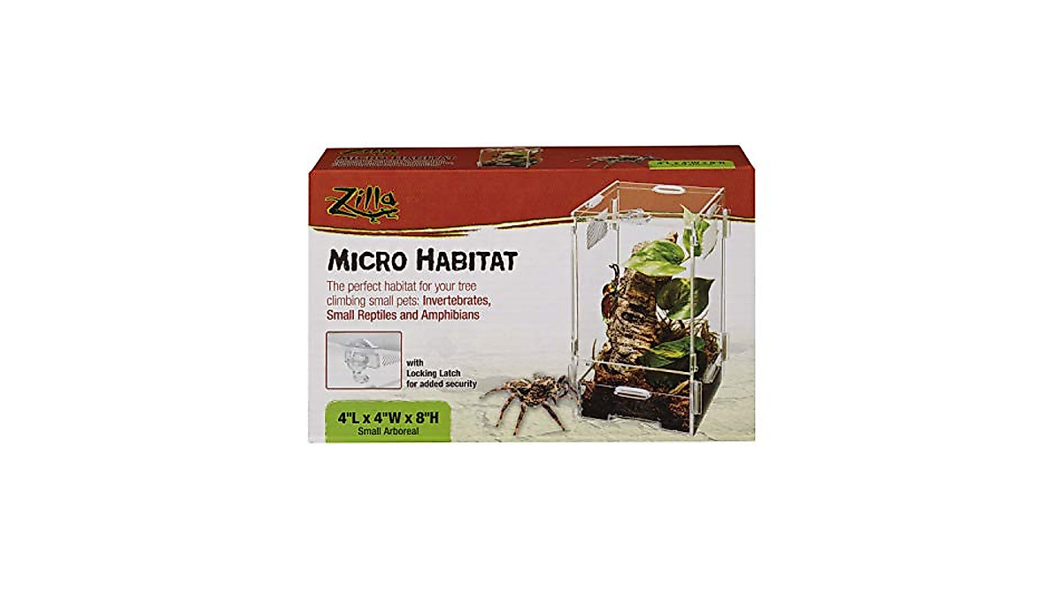 Zilla Micro Habitat Terrarium Enclosure for Small Pets | Secure & Stackable