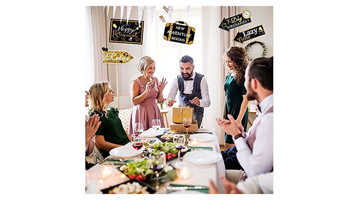 Retirement Party Signs - 20 Vibrant Directional Signs for Celebrations