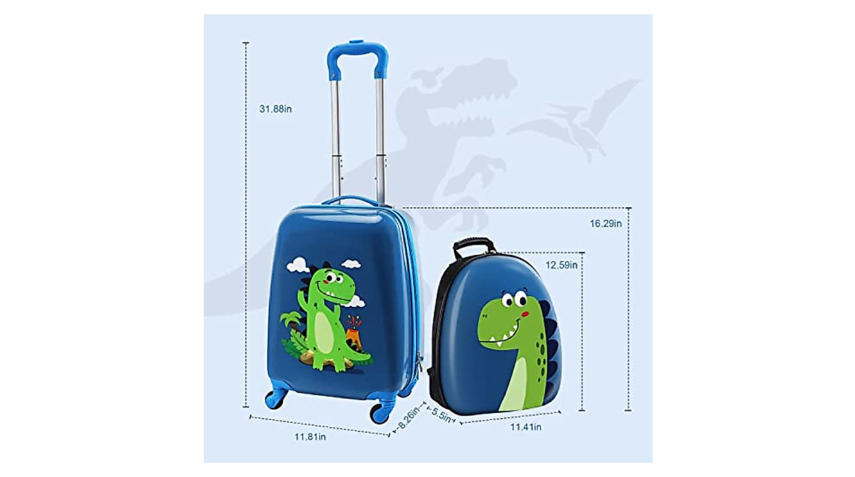 Kids Dinosaur Luggage Set - 18