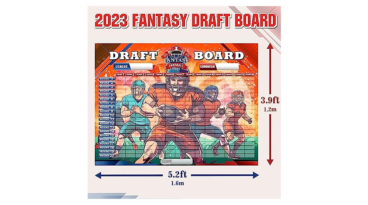 2023 Fantasy Football Draft Board Kit for 14 Teams