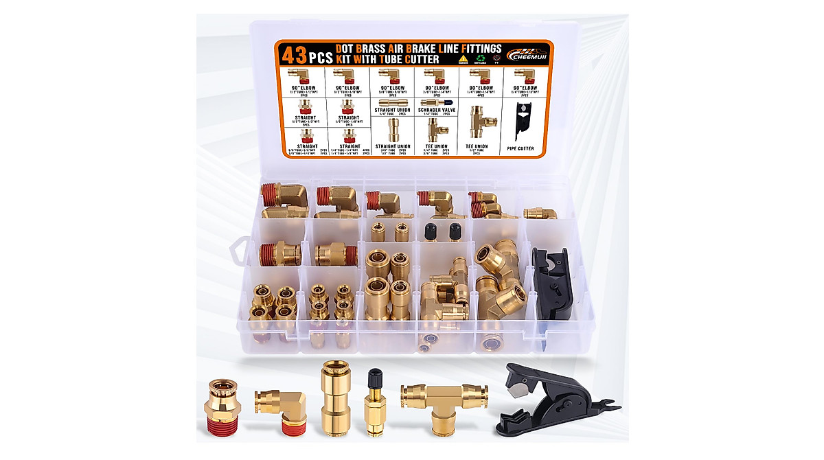 Cheemuii 23 Pcs Brass Dot Air Line Fittings Kit 1 | INDIA