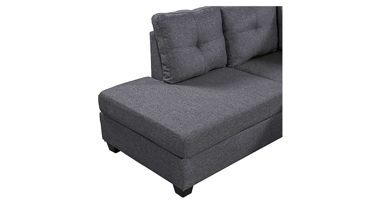 LUMISOL L Shape Sectional Sofa Set with Storage Ottoman