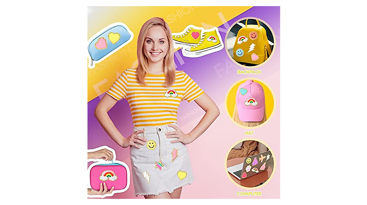 Colorful Chenille Patches - DIY Cute Embroidered Stickers