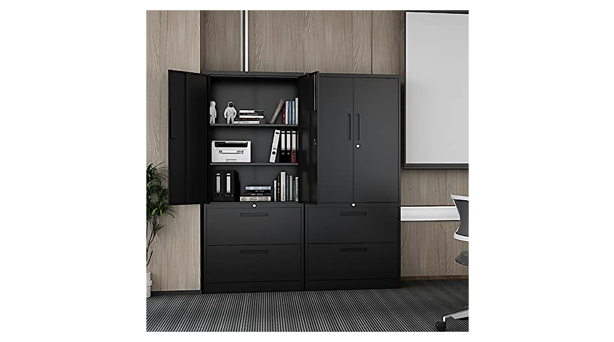 PEUKC 2-Drawer Metal File Cabinet for Secure Office Storage