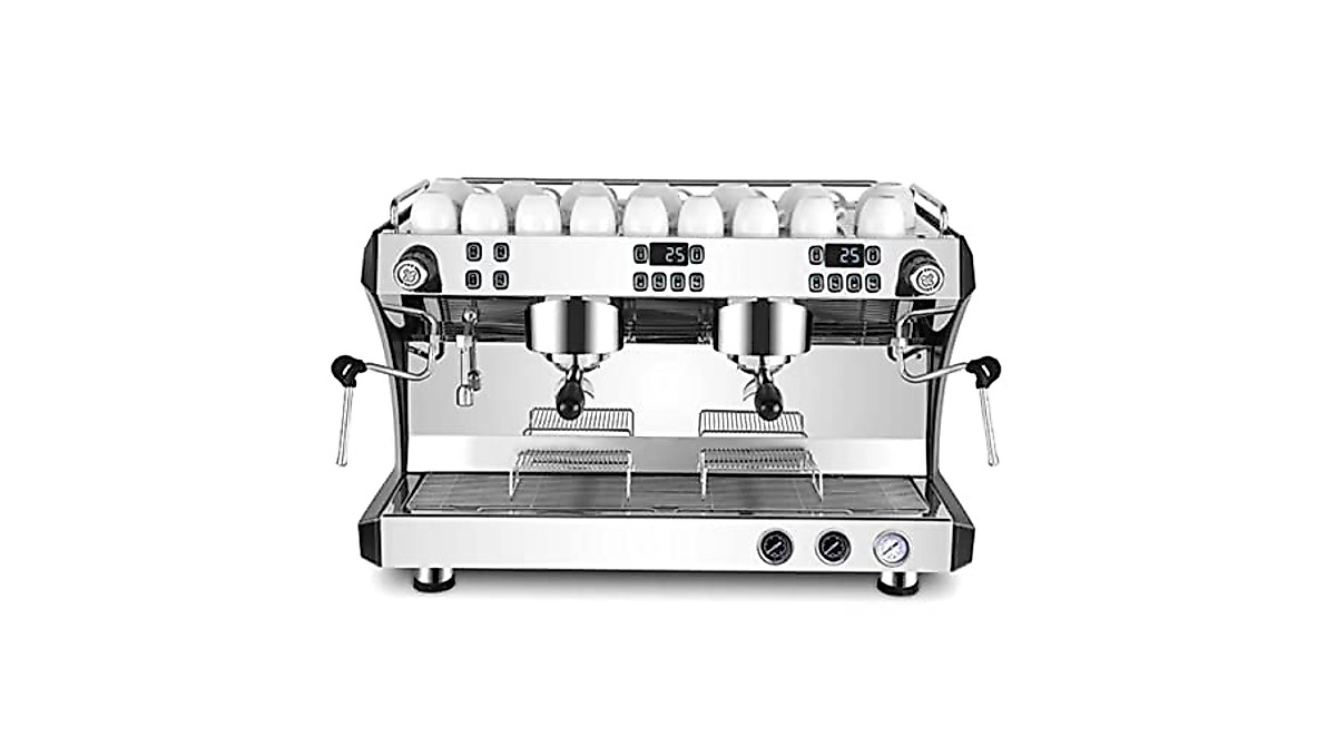 Commercial 2-Group Volumetric Espresso Machine | Heavy Duty & Stainless ...