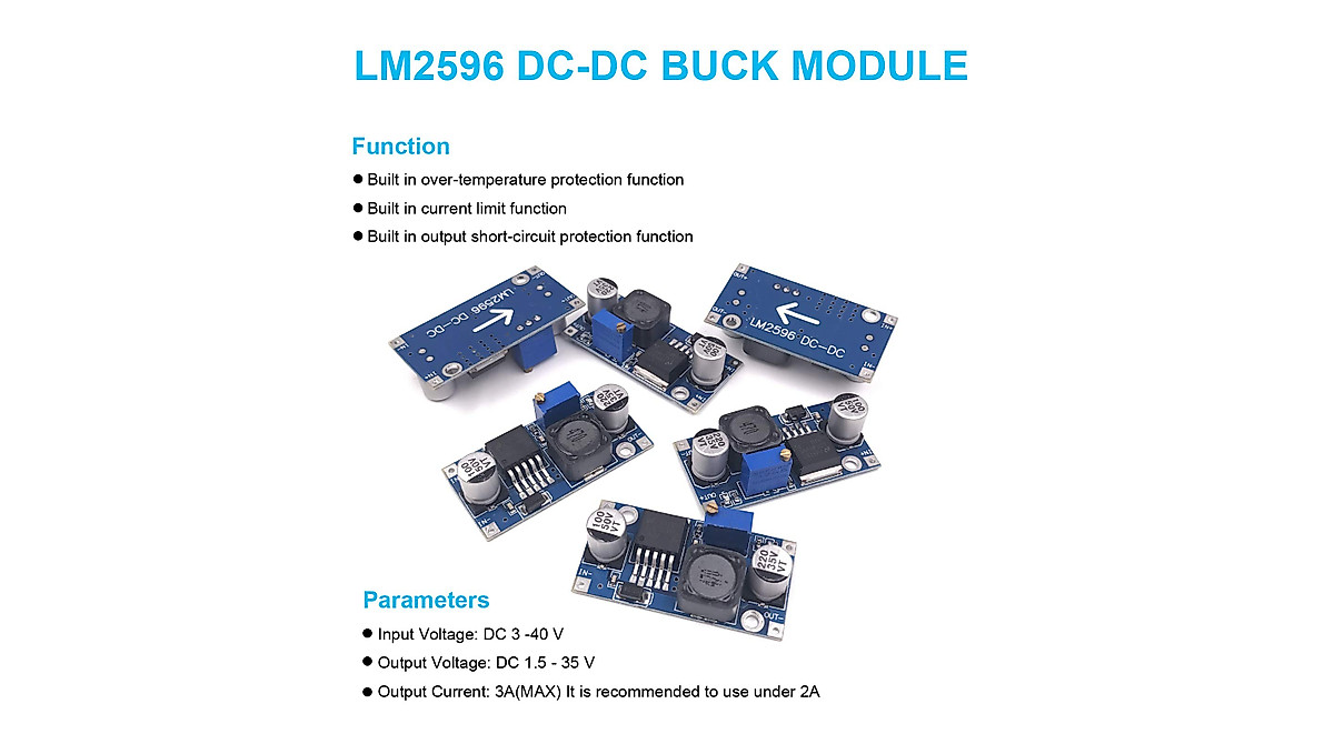 BULVACK 10 Pack LM2596 Buck Converter Modules