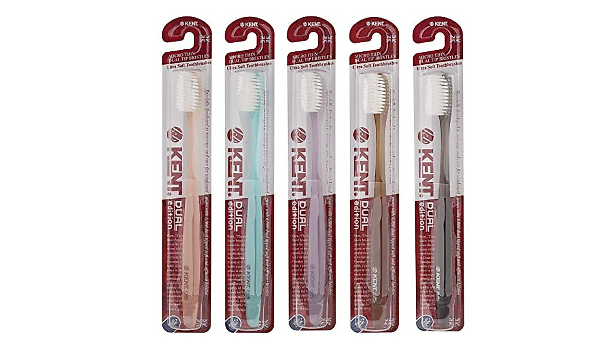 KENT Crystal Dual Soft Toothbrush: Deep Clean Sensitive Teeth