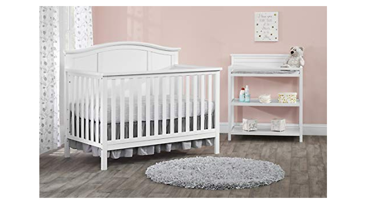 Oxford Baby Emerson Changing Station - Elegant Snow White Nursery Furniture