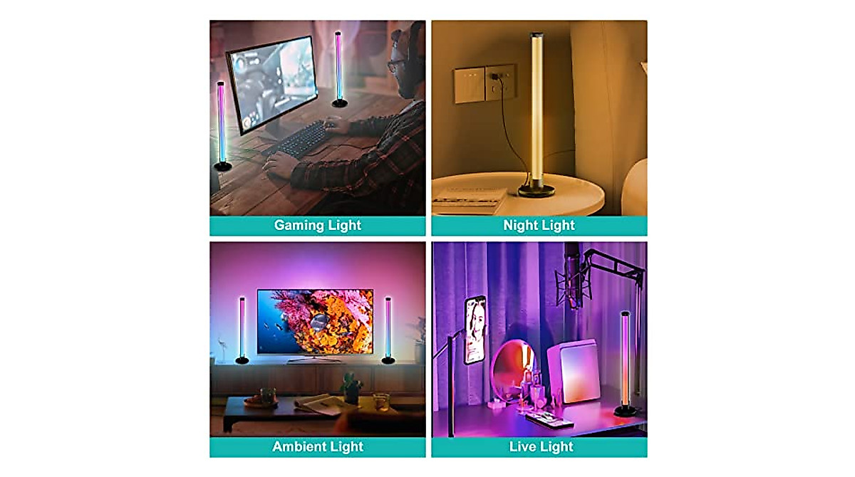 ELOUYCKE Smart RGB LED Light Bars for Gaming & Mood Lighting