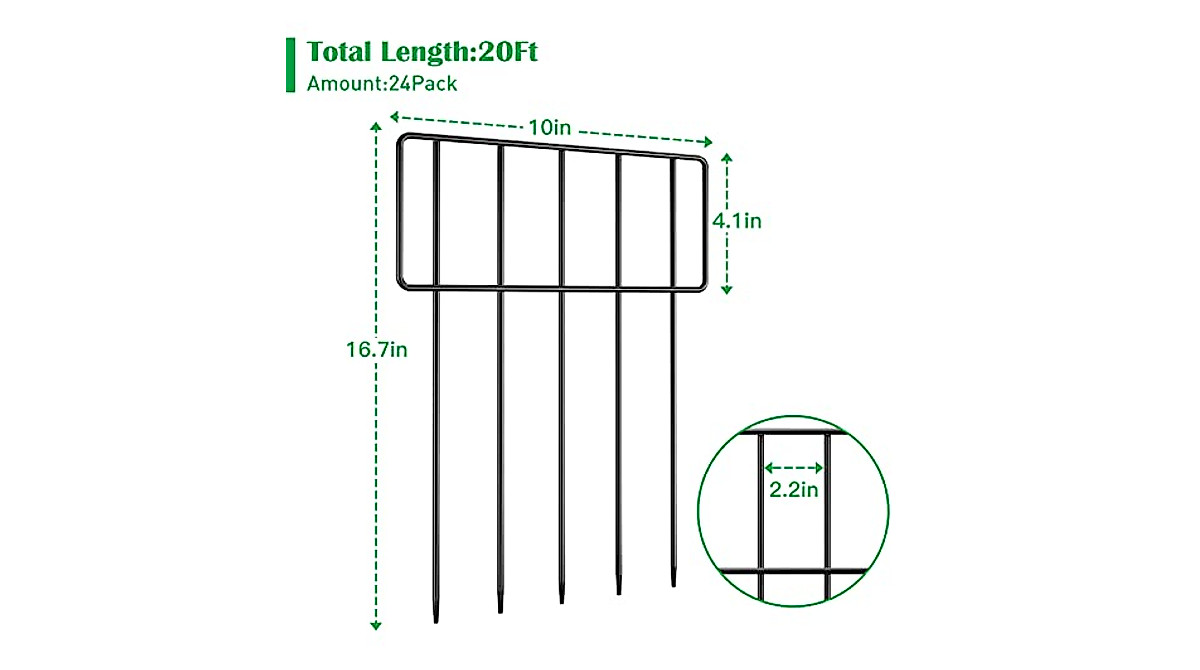 Bepatio Animal Barrier Fence - No-Dig Dog Digging Guard