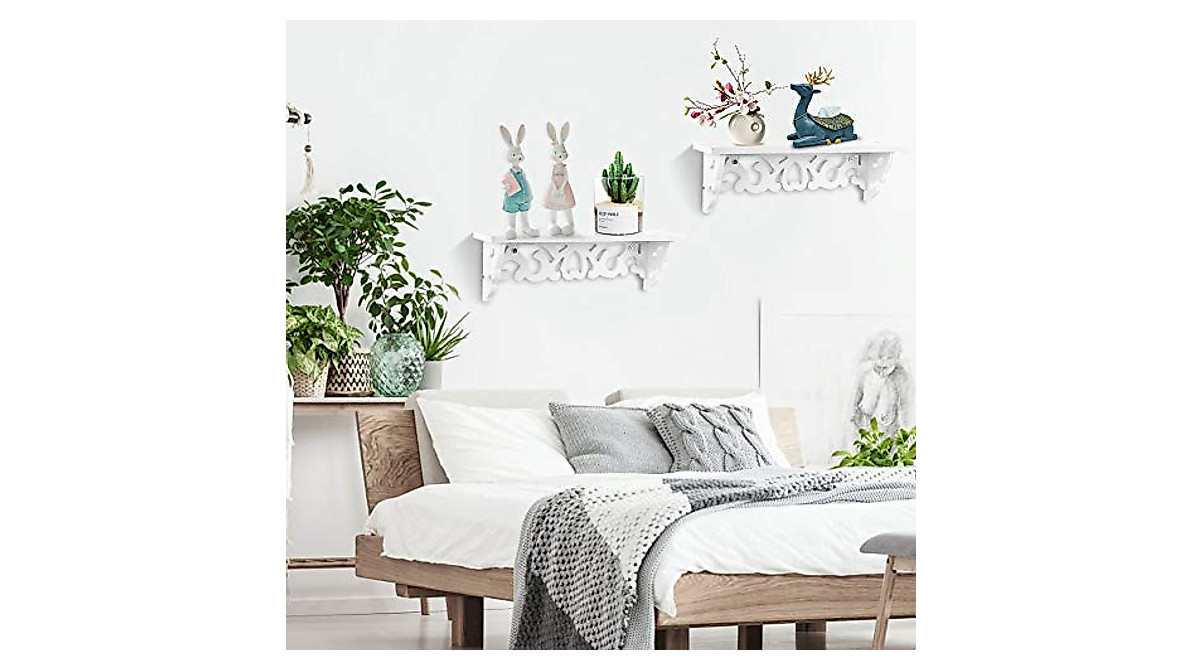 Modern Wooden Wall Shelf - Elegant Floating Storage Rack