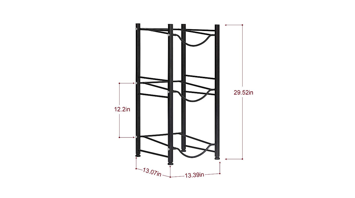 5 Gallon Water Bottle Storage Organizer - Stackable Rack
