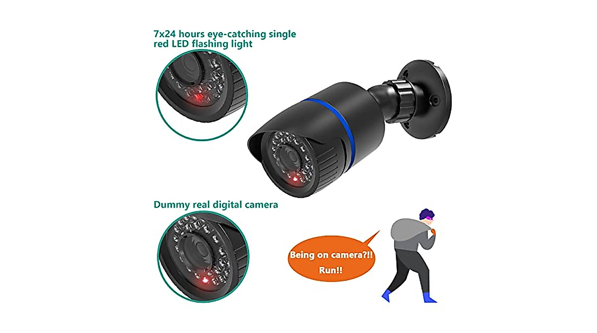 WALI Dummy Fake CCTV Dome Cameras - Deterrent Security Pack