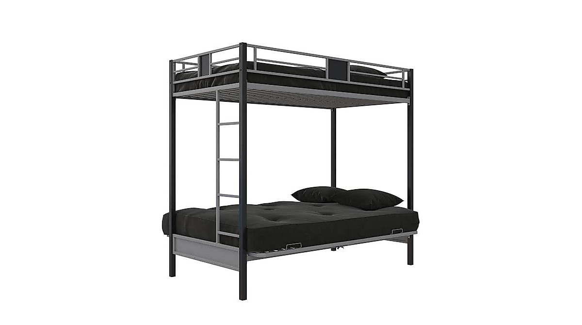 DHP Silver Screen Twin Bunk Bed - Stylish & Safe