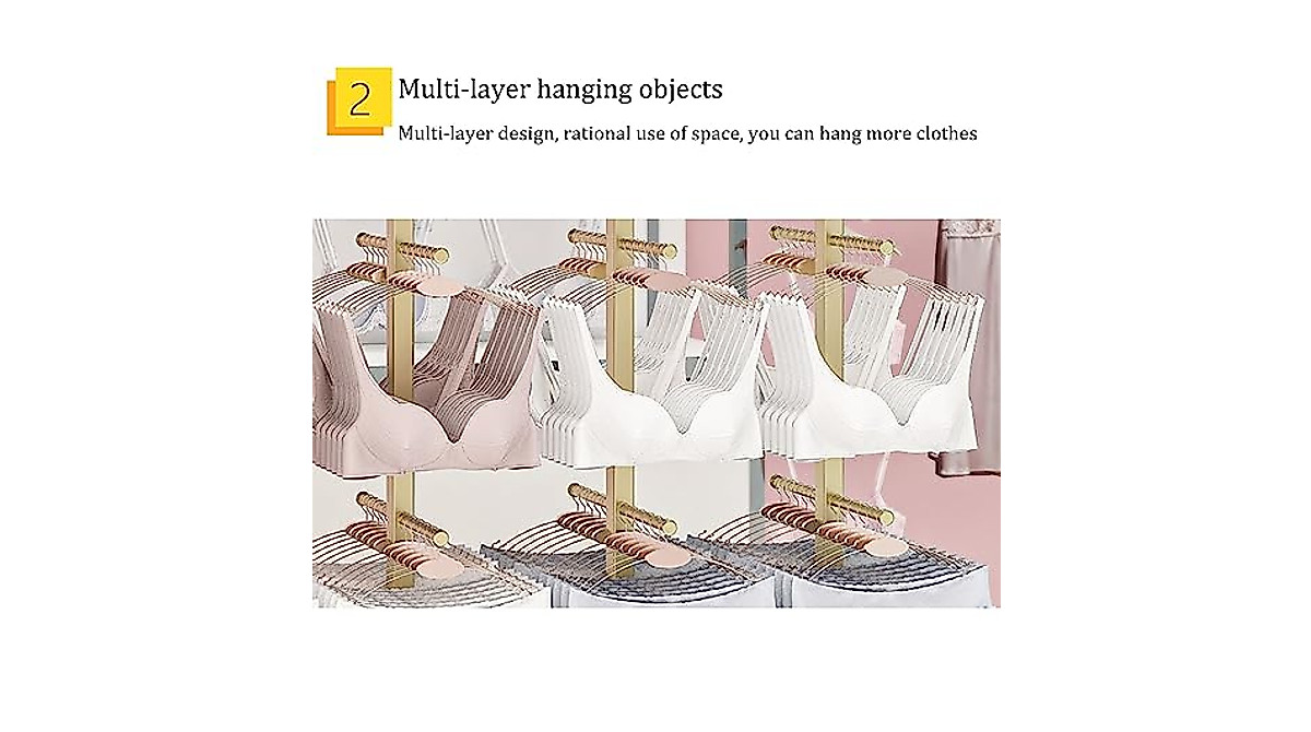 Stylish Floor-Standing Bra Rack for Retail Spaces