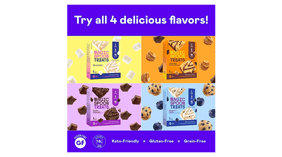 Magic Spoon Treats - High Protein, Low Carb Keto Snack (8 Bars)