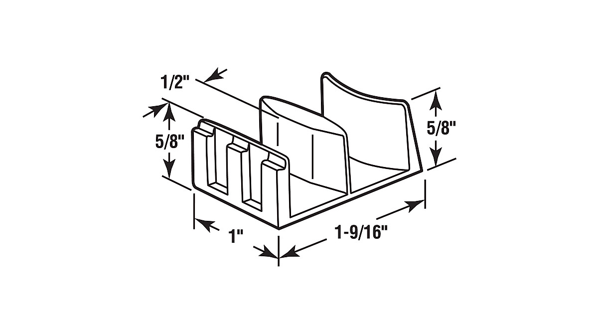 Prime-Line M 6058 Clear Shower Door Guides - Keeps Doors Aligned