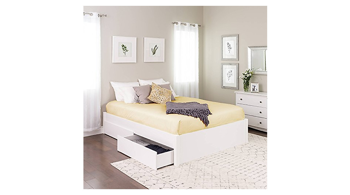 Modern Queen Storage Bed with Drawers - Prepac