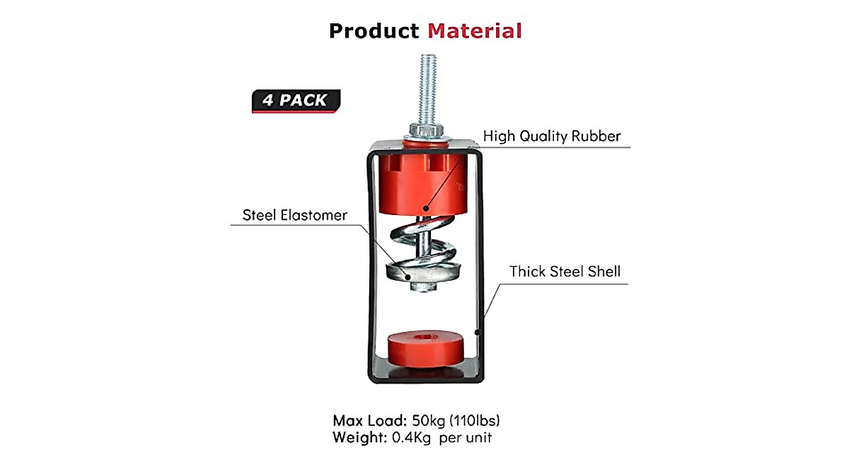 NATGAI Ceiling Spring Vibration Isolators - 110 Lb Capacity