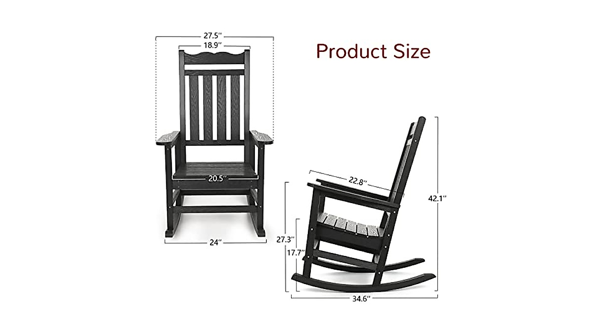 Stoog All-Weather Rocking Chair - 400 lbs Capacity