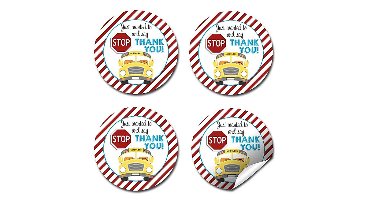 School Bus Driver Appreciation Stickers - 40 Pack | Amanda Creation