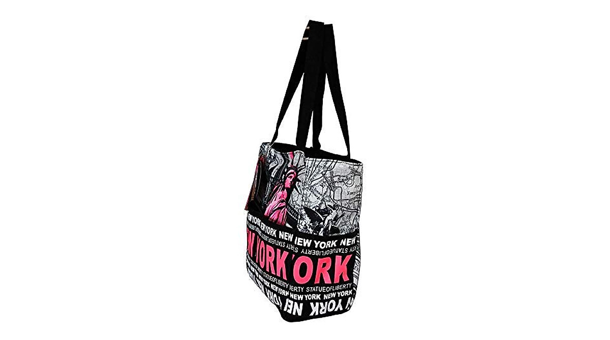 Robin Ruth NYC Skyline Canvas Tote - Stylish Statue of Liberty Bag