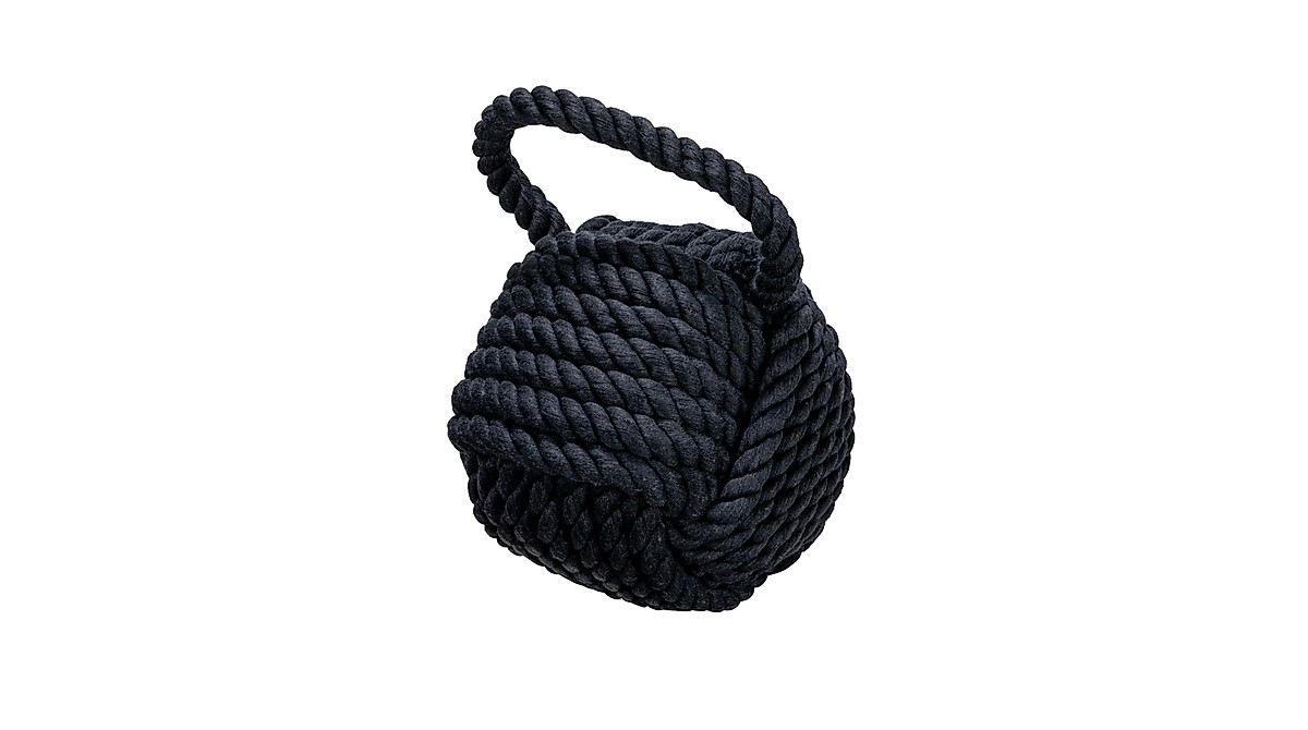 Nautical Rope Knot Door Stop - Decorative Coastal Cotton Accessory
