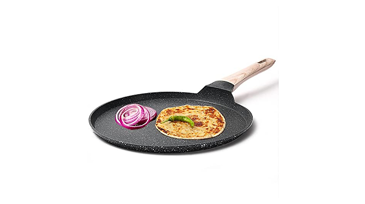 CAROTE Non-Stick Flat Roti Tava - Induction Suitable, 28cm, PFOA Free