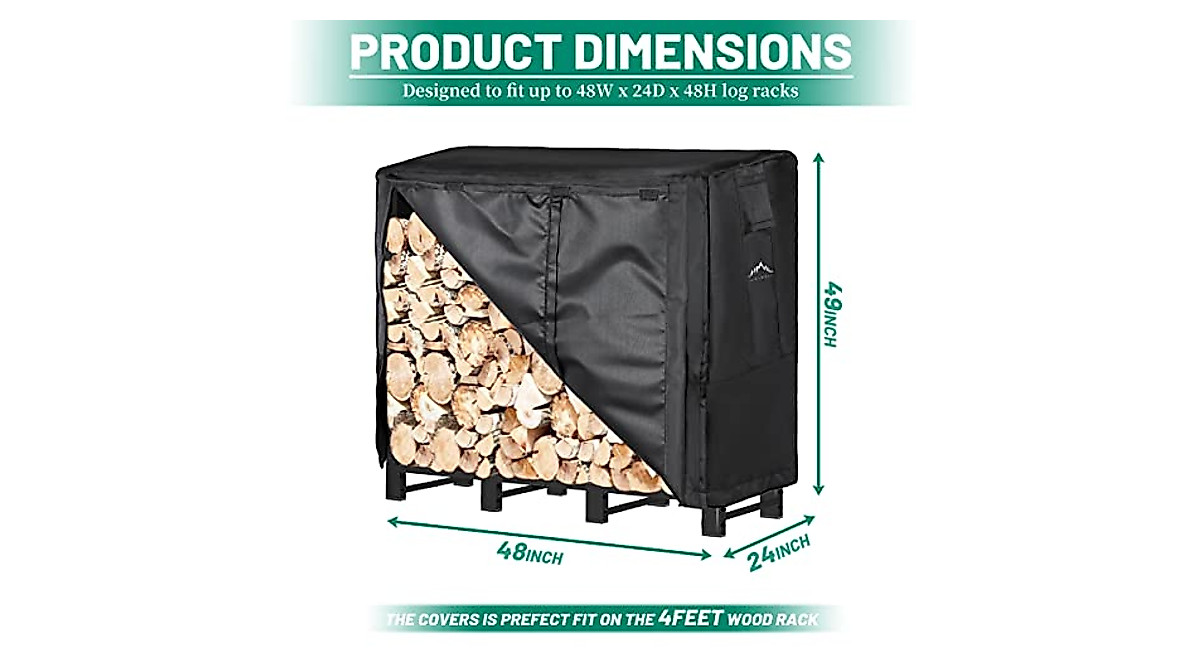 Waterproof Himal Log Rack Cover for 4FT Firewood