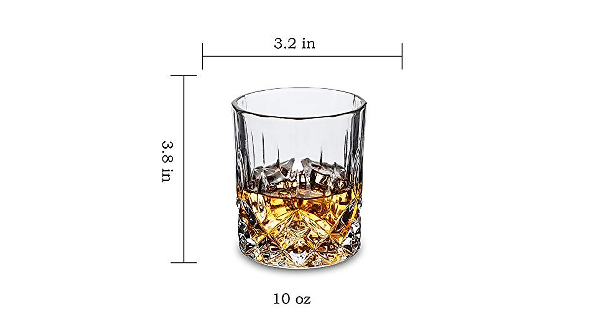 KANARS Whiskey Glasses Set Of 6 With Elegant Gift Box,10