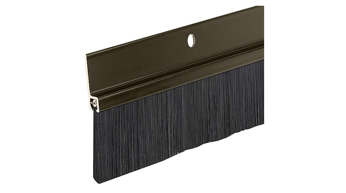 Heavy Duty Brown Brush Sweep for Door Gaps - 4FT Long
