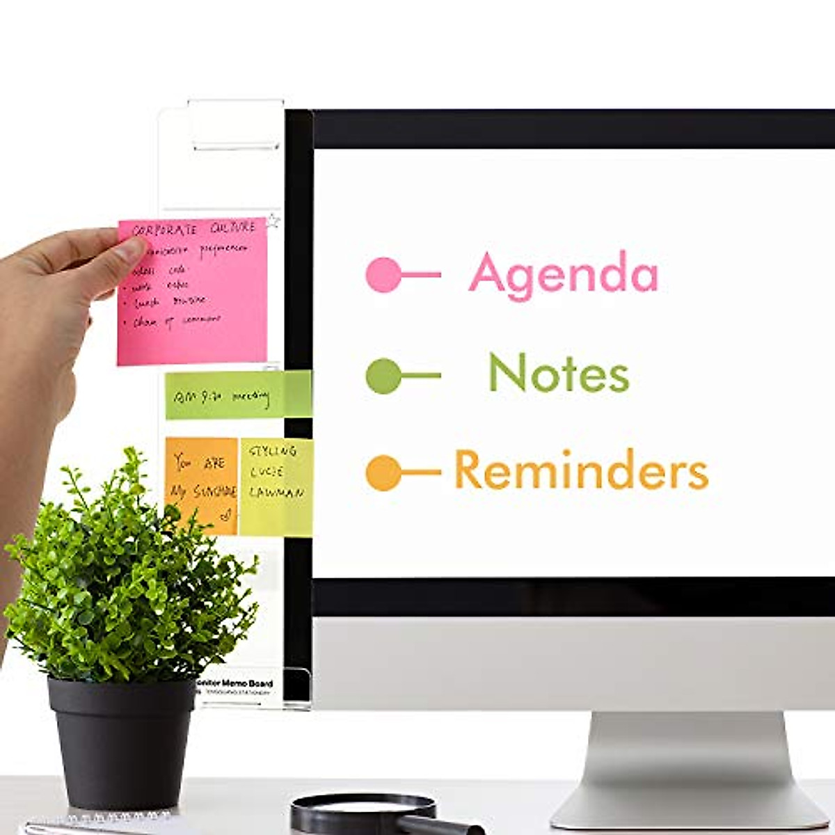 Monitor Message Board - Organize Notes & Phone on Your Screen
