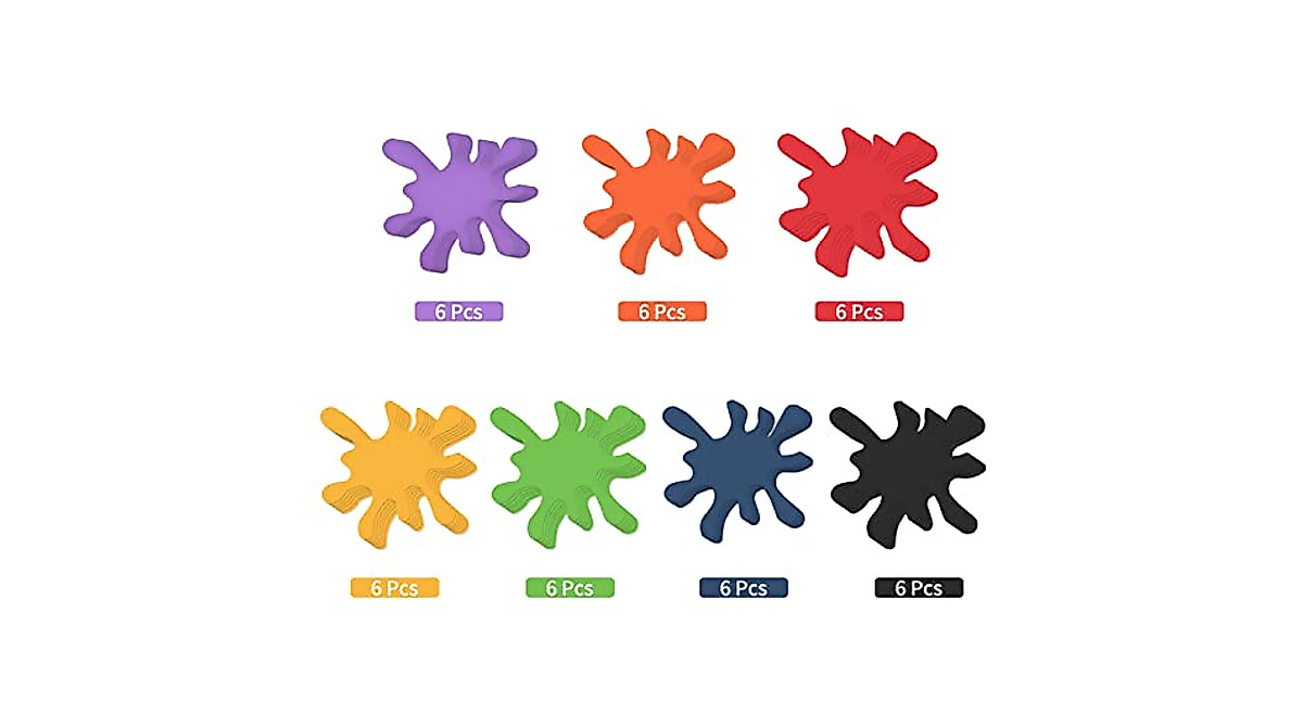 42 Pcs Colorful Art Paint Splatter Cutouts for Parties