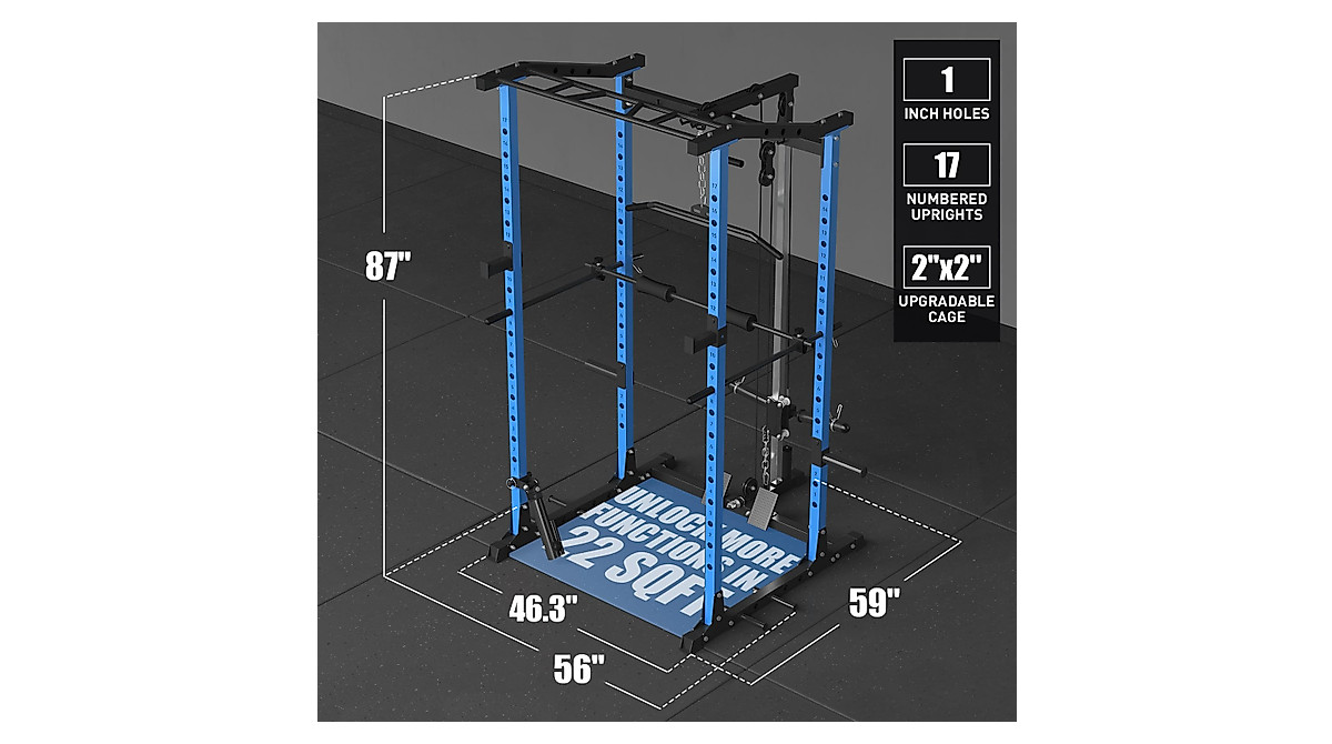 ER KANG Power Cage with Lat Pulldown | Multi-Functional Home Gym Rack