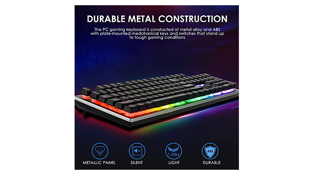 Beastron Gaming Keyboard Mouse Set with RGB Backlight for PC Gamers