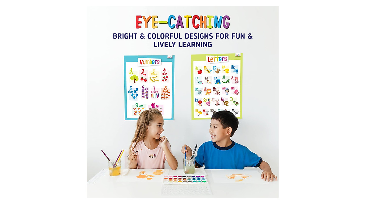 Toddler Learning Flash Cards Kit for Kids 2-6 - ABC, Numbers, Shapes