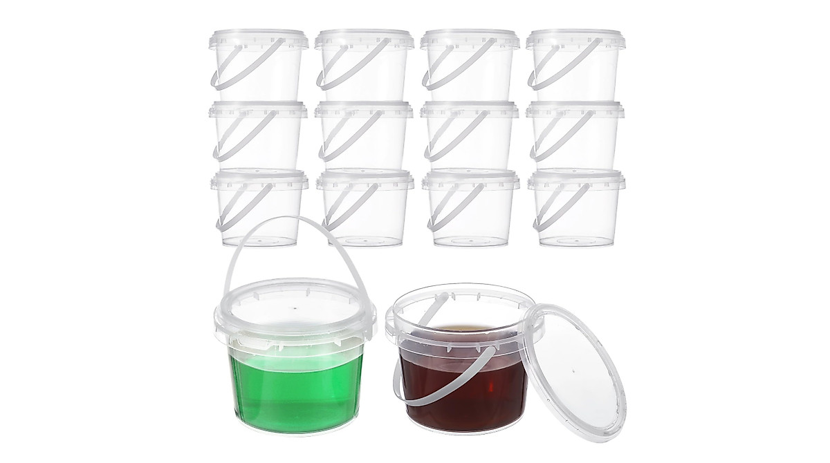 30 Pcs Clear Containers for DIY Slime & Crafts