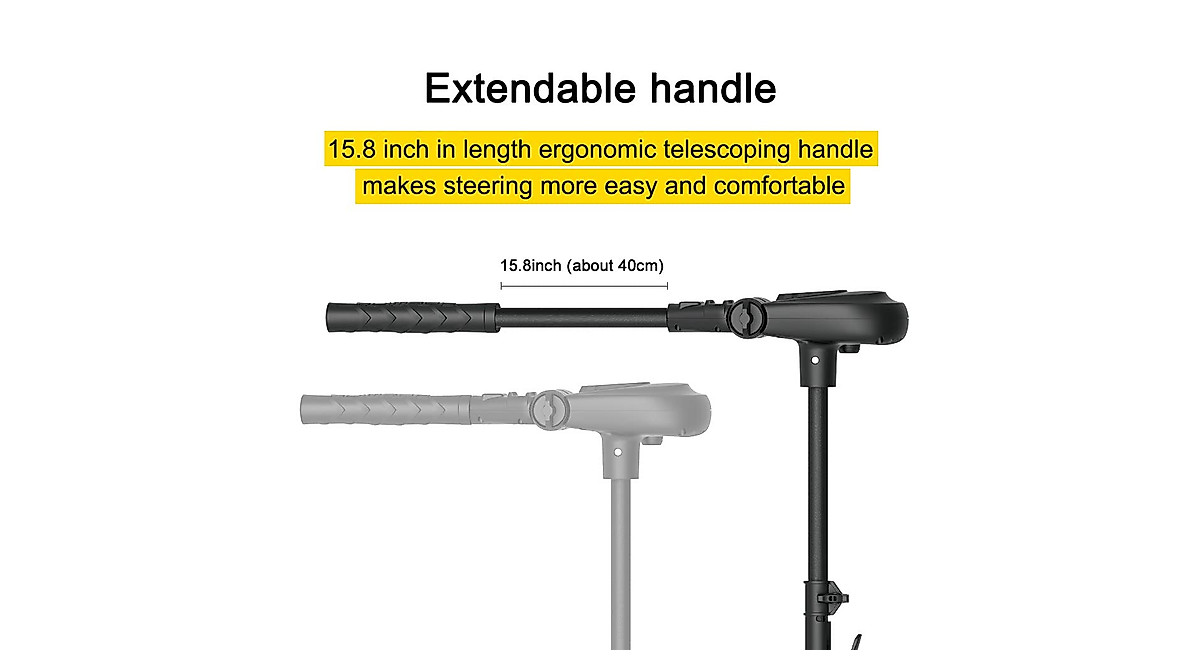 AQUOS Haswing 12V 20LBS 23.6inch Bow Mount Trolling Motor for PF Series ...